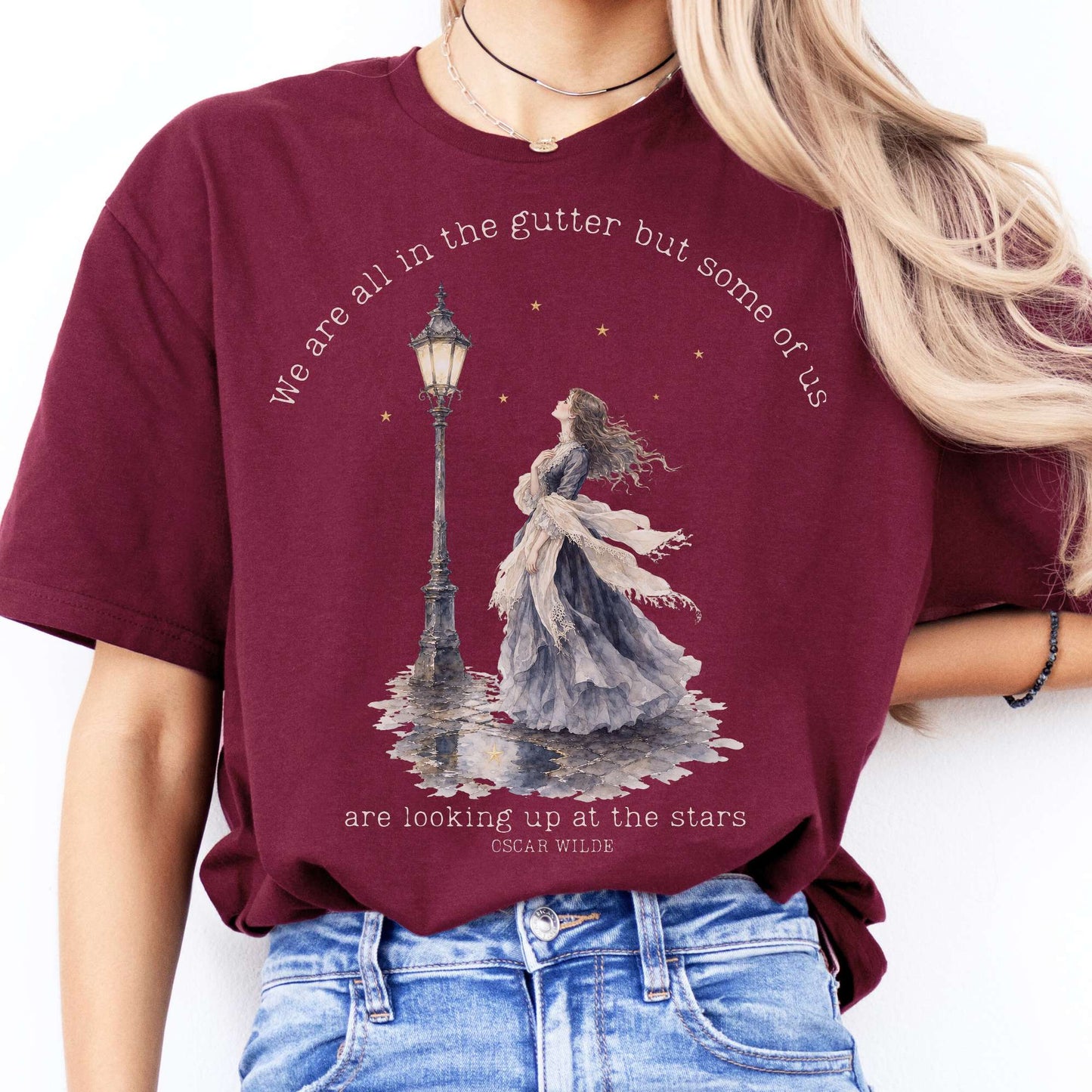 We Are All In The Gutter Oscar Wilde Literary T-Shirt