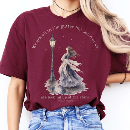 We Are All In The Gutter Oscar Wilde Literary T-Shirt