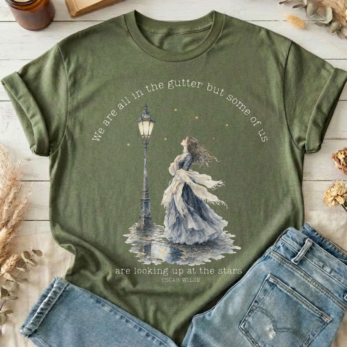 We Are All In The Gutter Oscar Wilde Literary T-Shirt