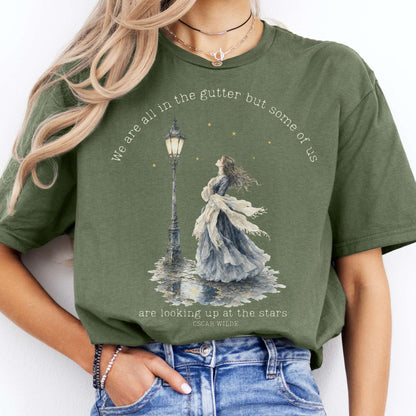 We Are All In The Gutter Oscar Wilde Literary T-Shirt