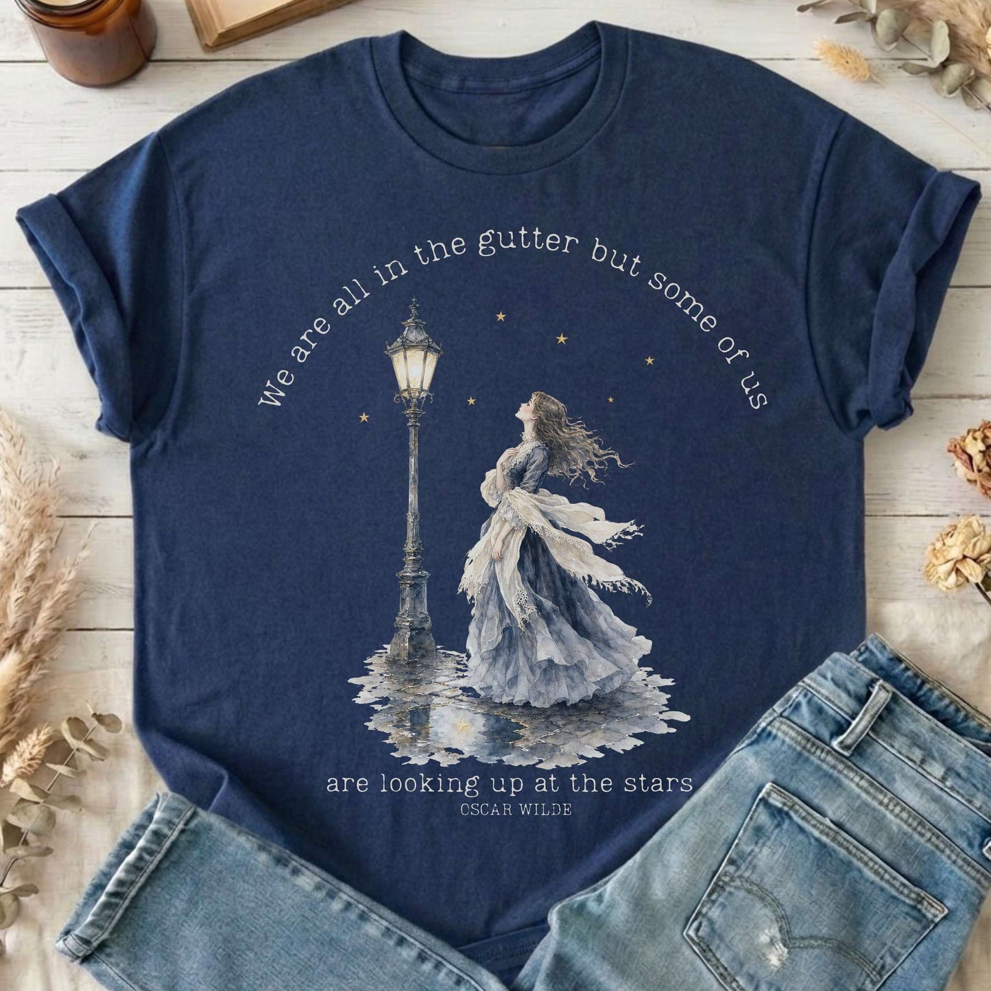 We Are All In The Gutter Oscar Wilde Literary T-Shirt