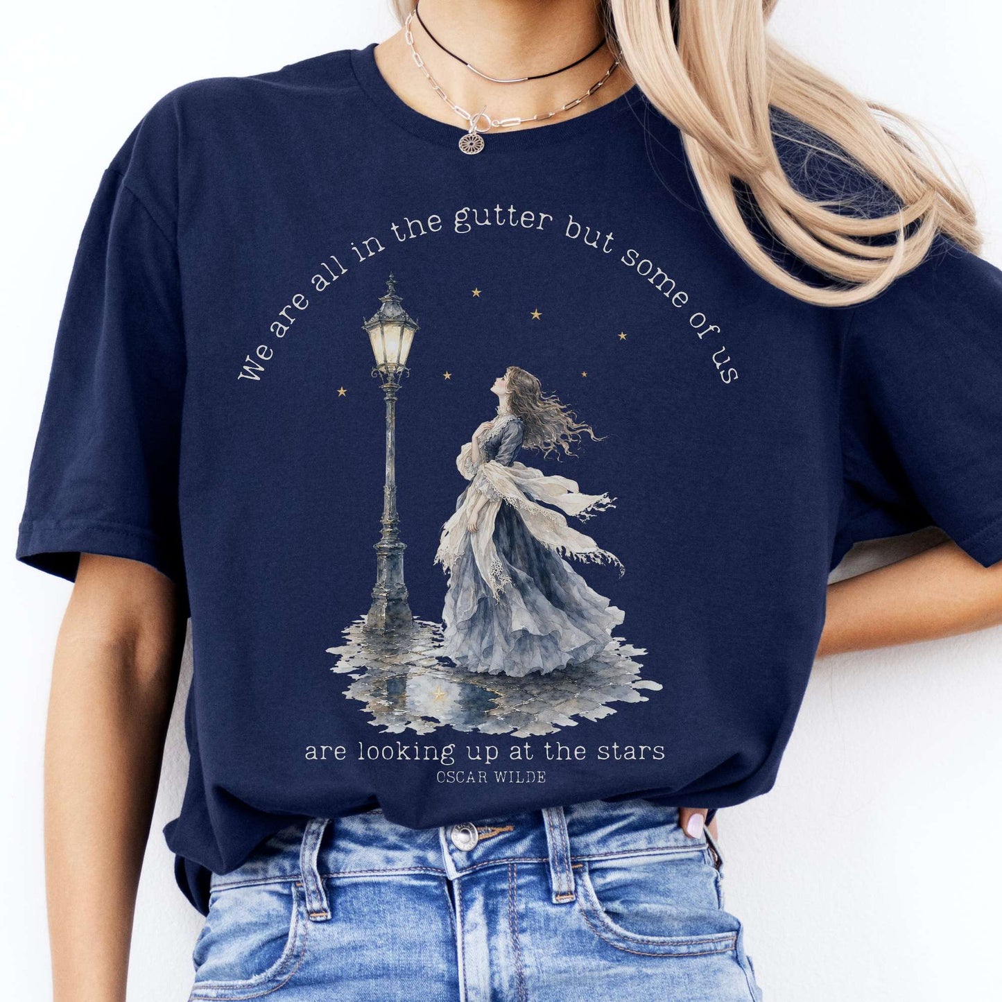 We Are All In The Gutter Oscar Wilde Literary T-Shirt