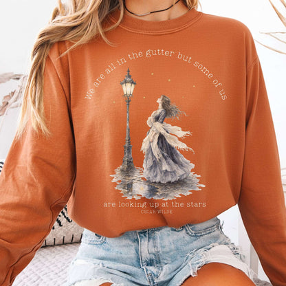 Long-sleeve Yam / S We Are All In The Gutter Oscar Wilde Literary Long Sleeve The Mystic Eden