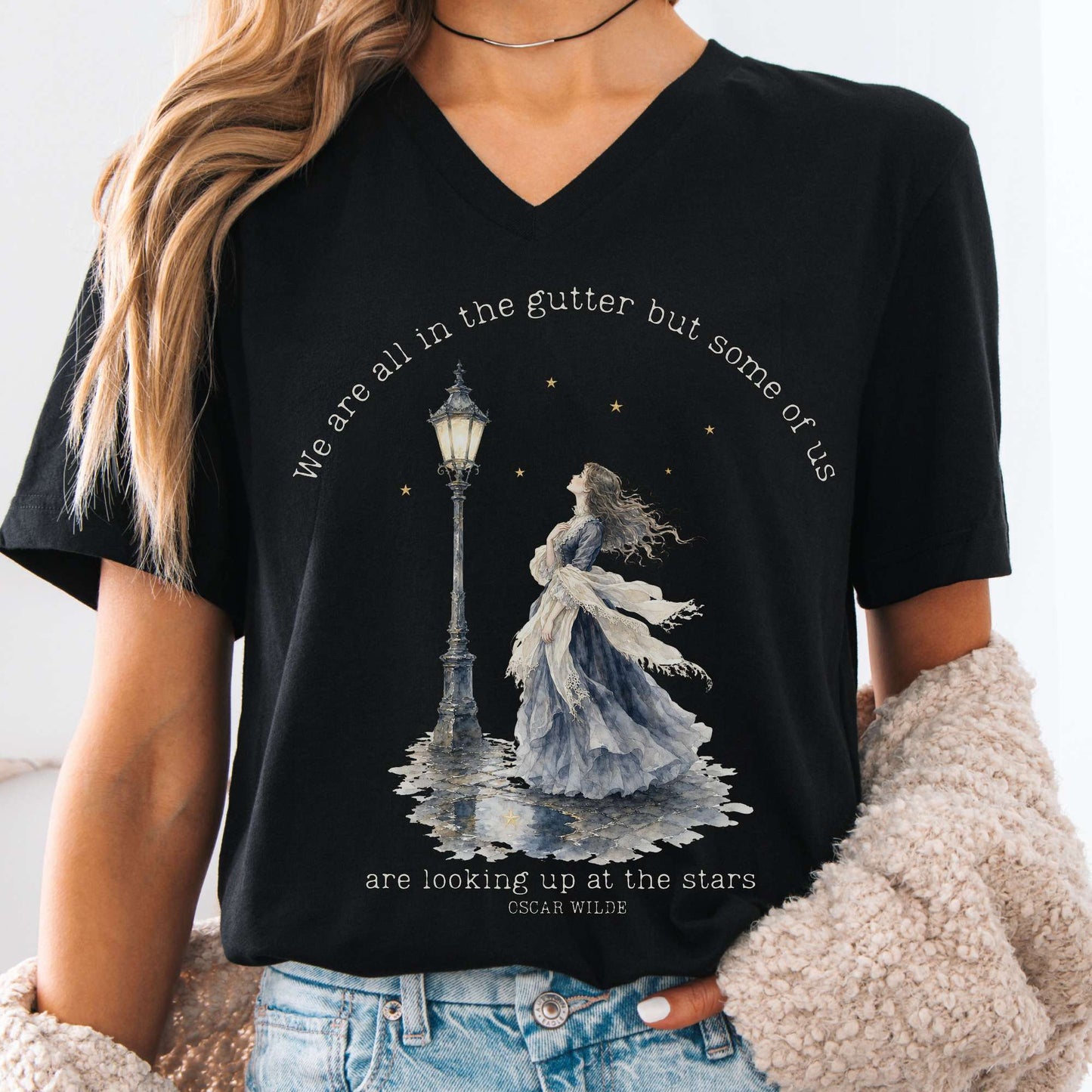 V-neck Black / S Design 389 V-neck The Mystic Eden