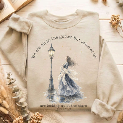 We Are All In The Gutter Oscar Wilde Literary Sweatshirt