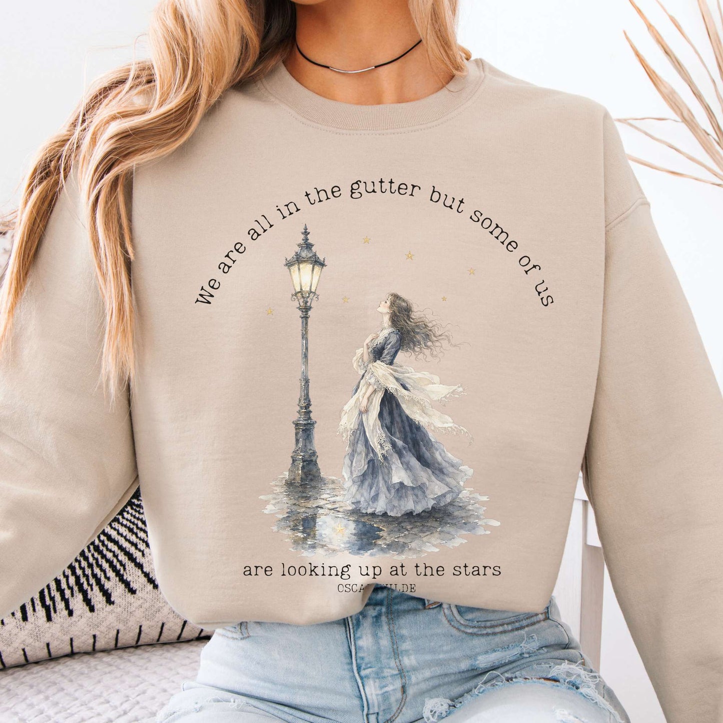 We Are All In The Gutter Oscar Wilde Literary Sweatshirt