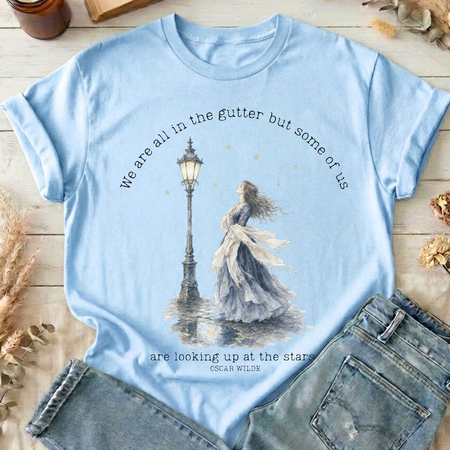 We Are All In The Gutter Oscar Wilde Literary T-Shirt