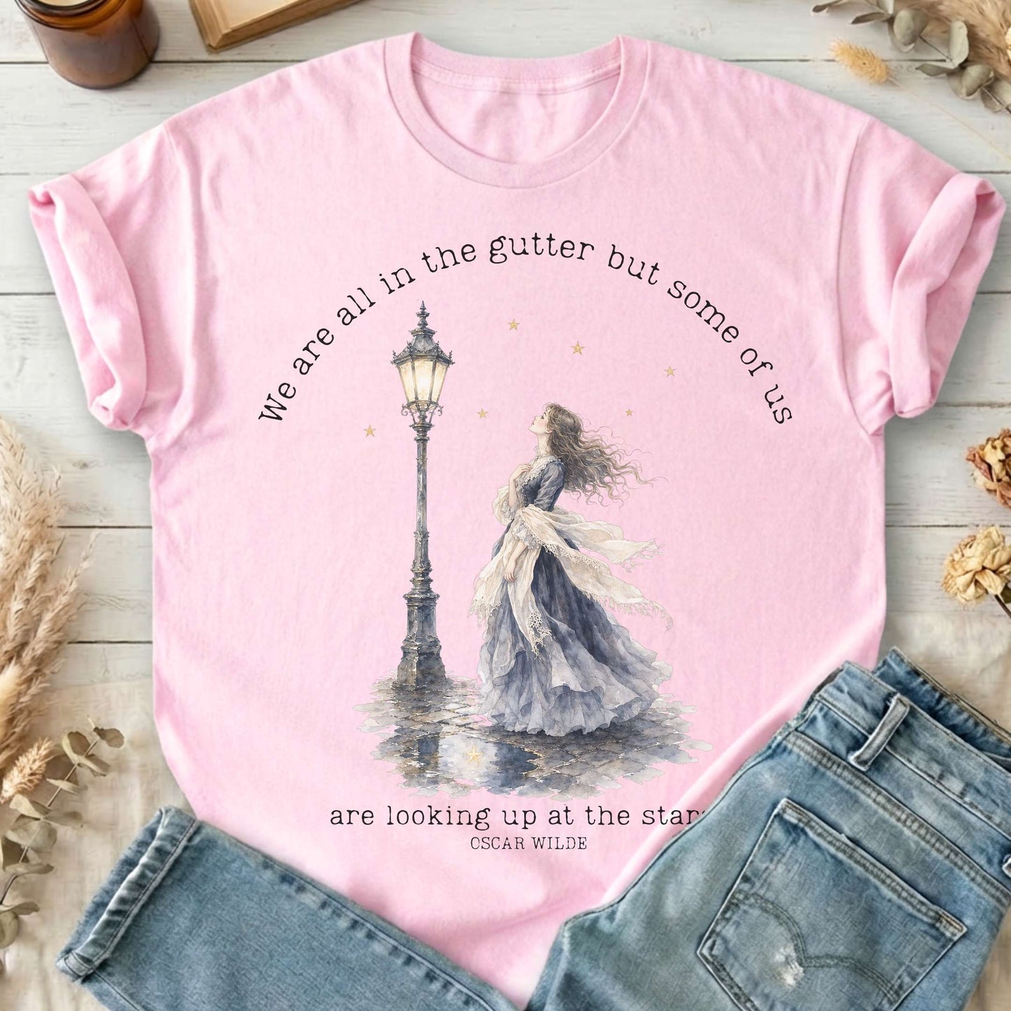 We Are All In The Gutter Oscar Wilde Literary T-Shirt