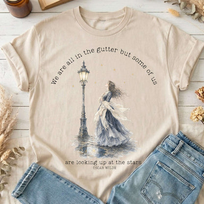 We Are All In The Gutter Oscar Wilde Literary T-Shirt