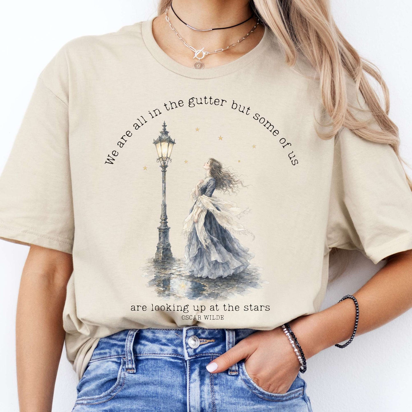 We Are All In The Gutter Oscar Wilde Literary T-Shirt