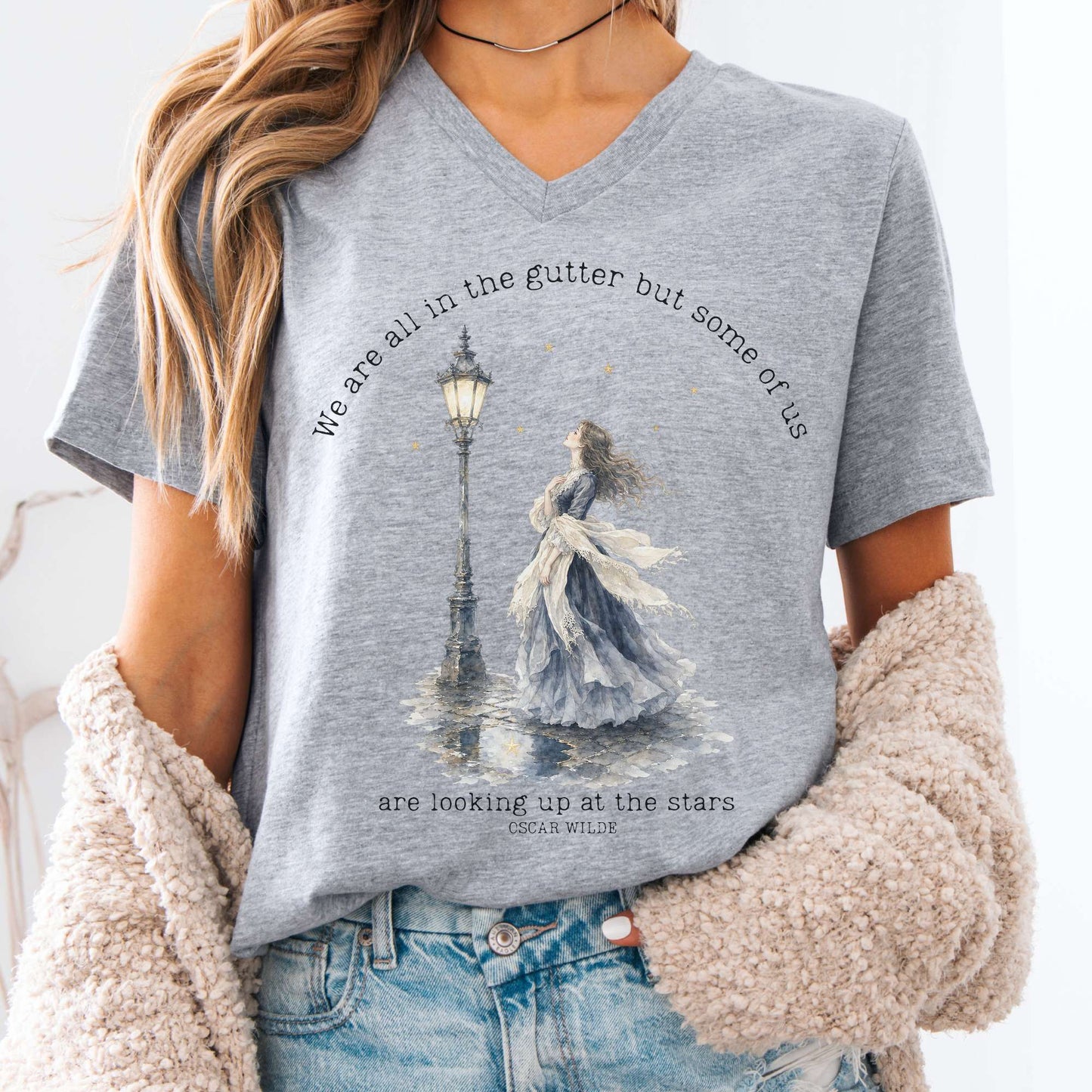 V-neck Athletic Heather / S Design 389 V-neck The Mystic Eden