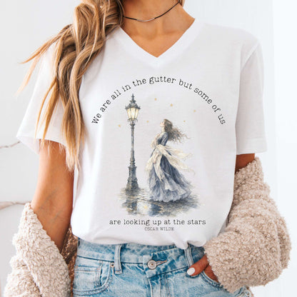 V-neck White / S Design 389 V-neck The Mystic Eden