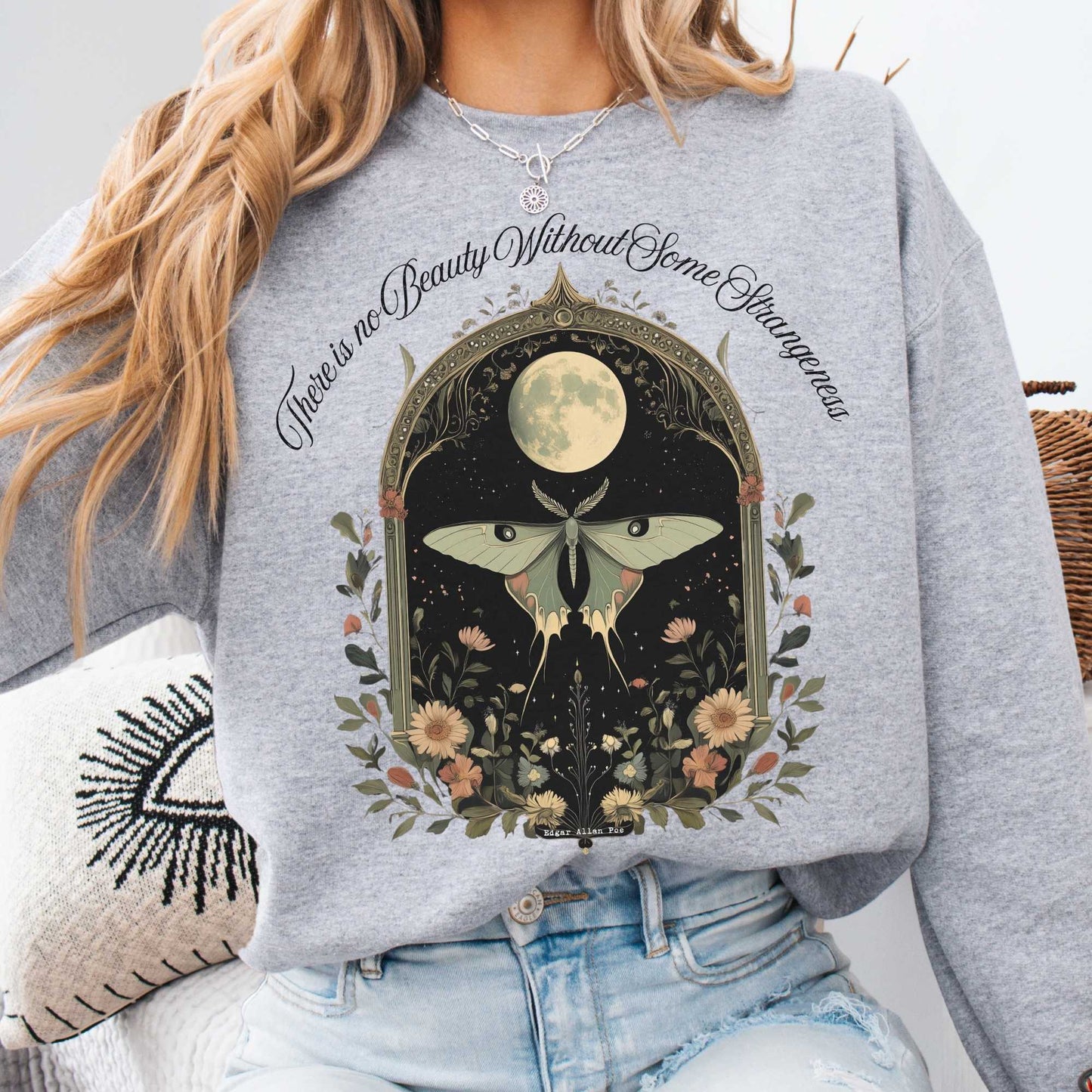 There is no Beauty Without Some Strangeness Poe Sweatshirt