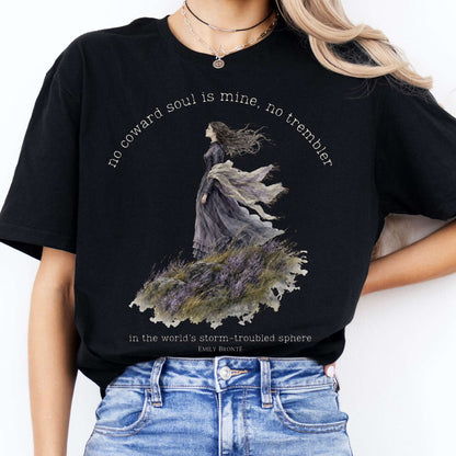 No Coward Soul Is Mine Emily Brontë Literary T-Shirt