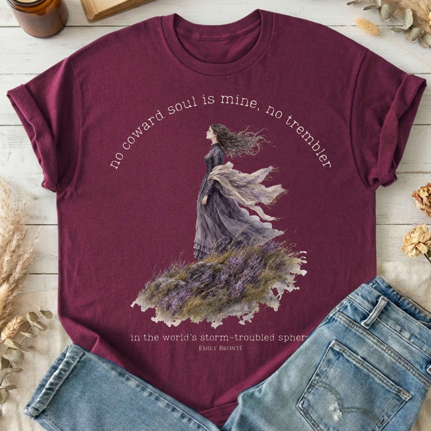 No Coward Soul Is Mine Emily Brontë Literary T-Shirt
