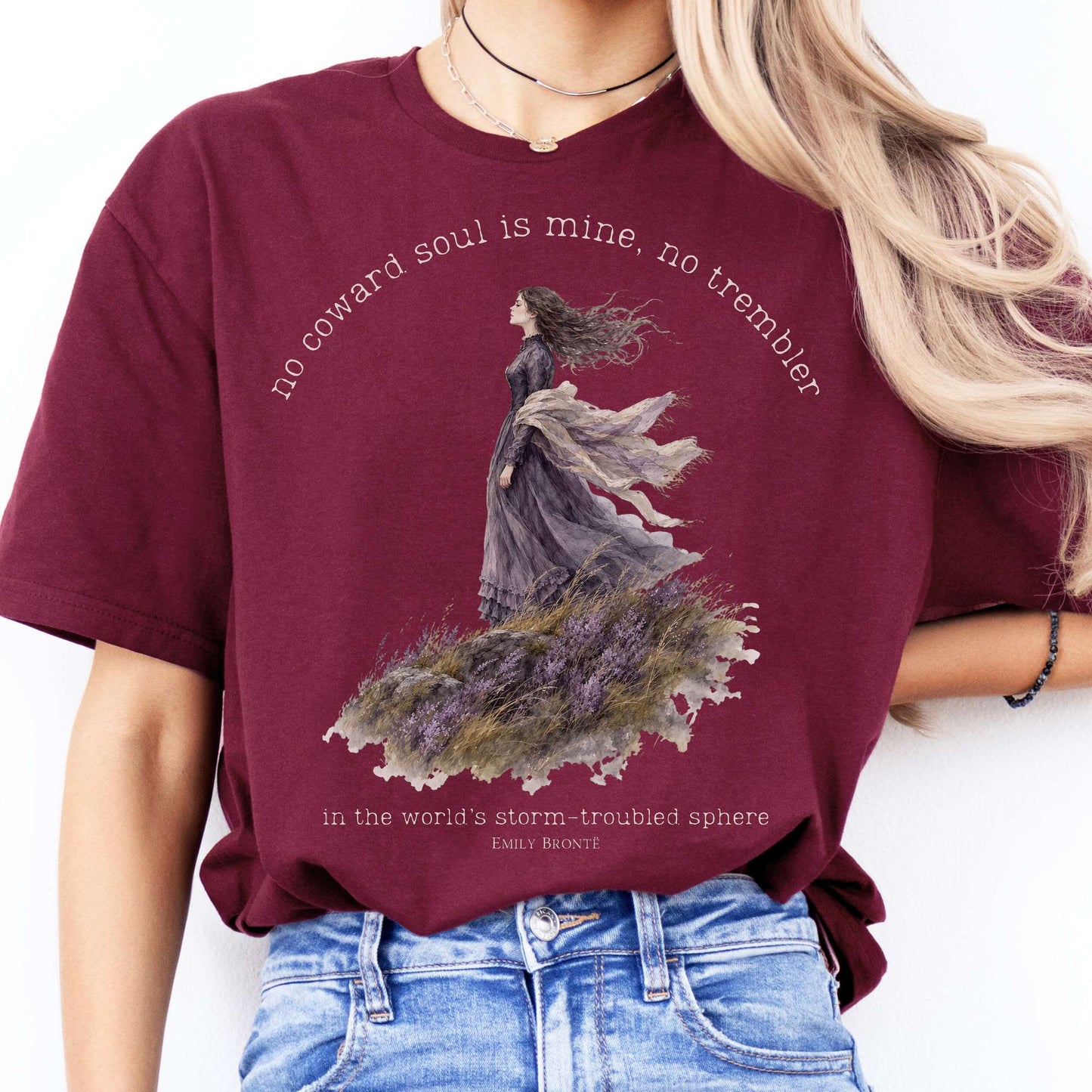 No Coward Soul Is Mine Emily Brontë Literary T-Shirt