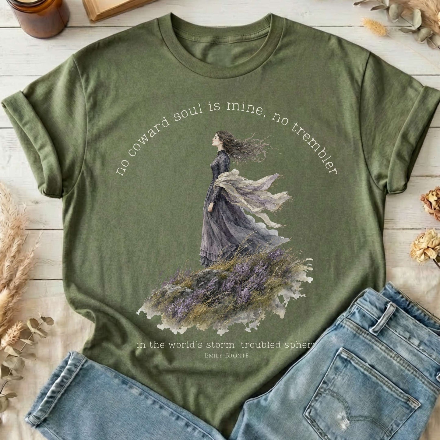 No Coward Soul Is Mine Emily Brontë Literary T-Shirt