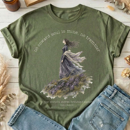 No Coward Soul Is Mine Emily Brontë Literary T-Shirt