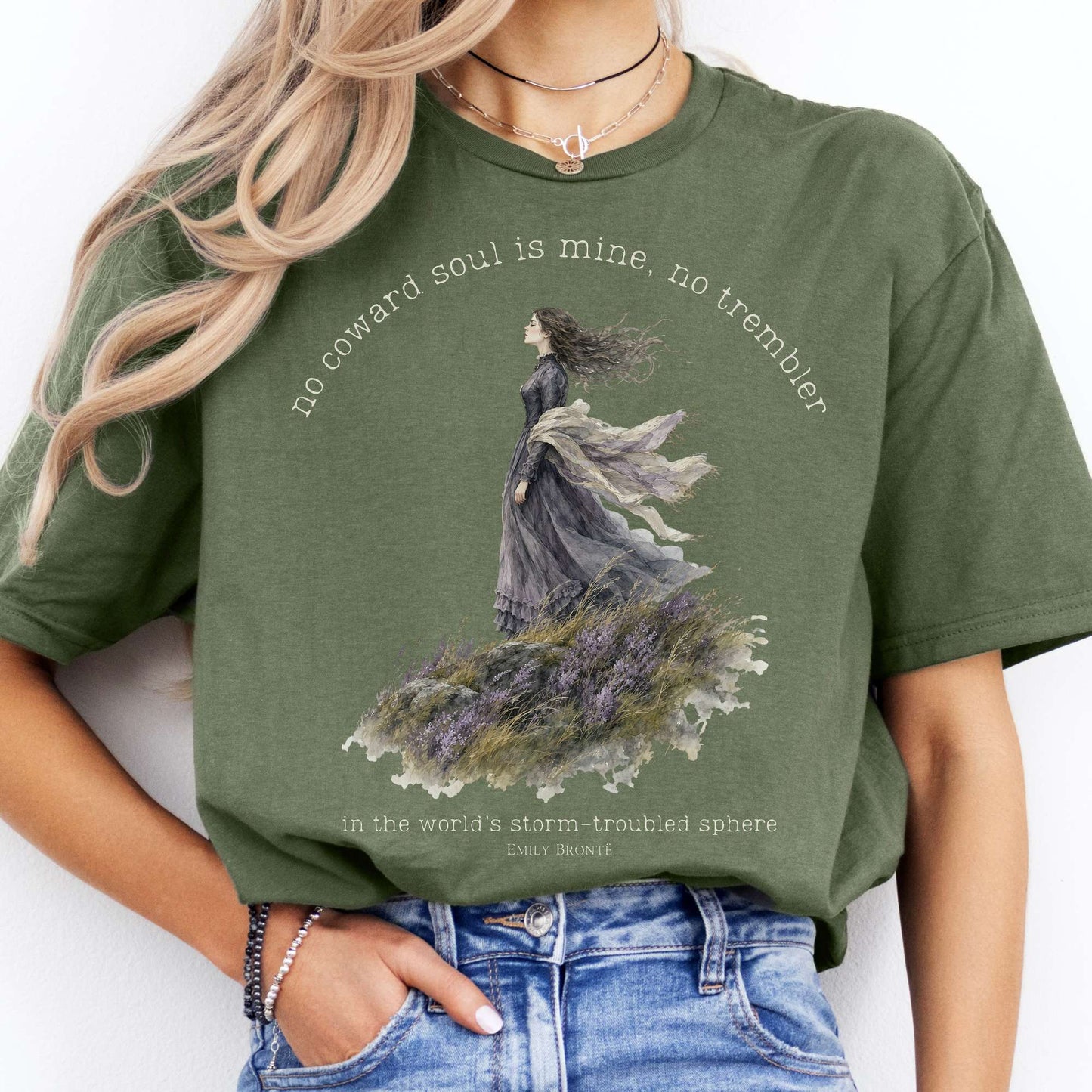 No Coward Soul Is Mine Emily Brontë Literary T-Shirt