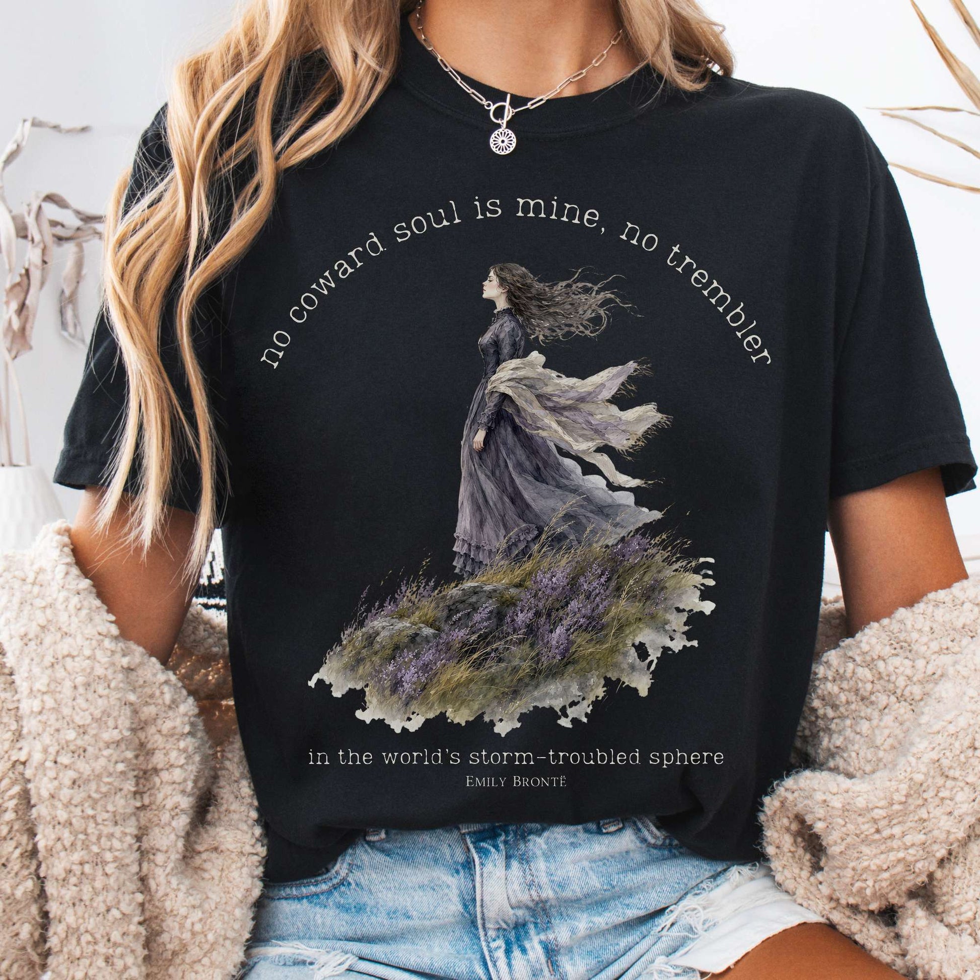 Black - No Coward Soul Is Mine Emily Brontë Literary T-Shirt