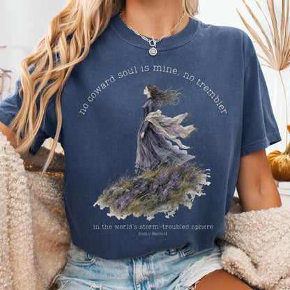 Denim - No Coward Soul Is Mine Emily Brontë Literary T-Shirt