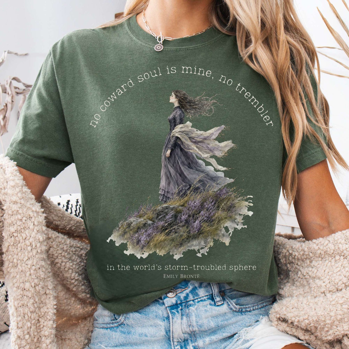 Moss - No Coward Soul Is Mine Emily Brontë Literary T-Shirt