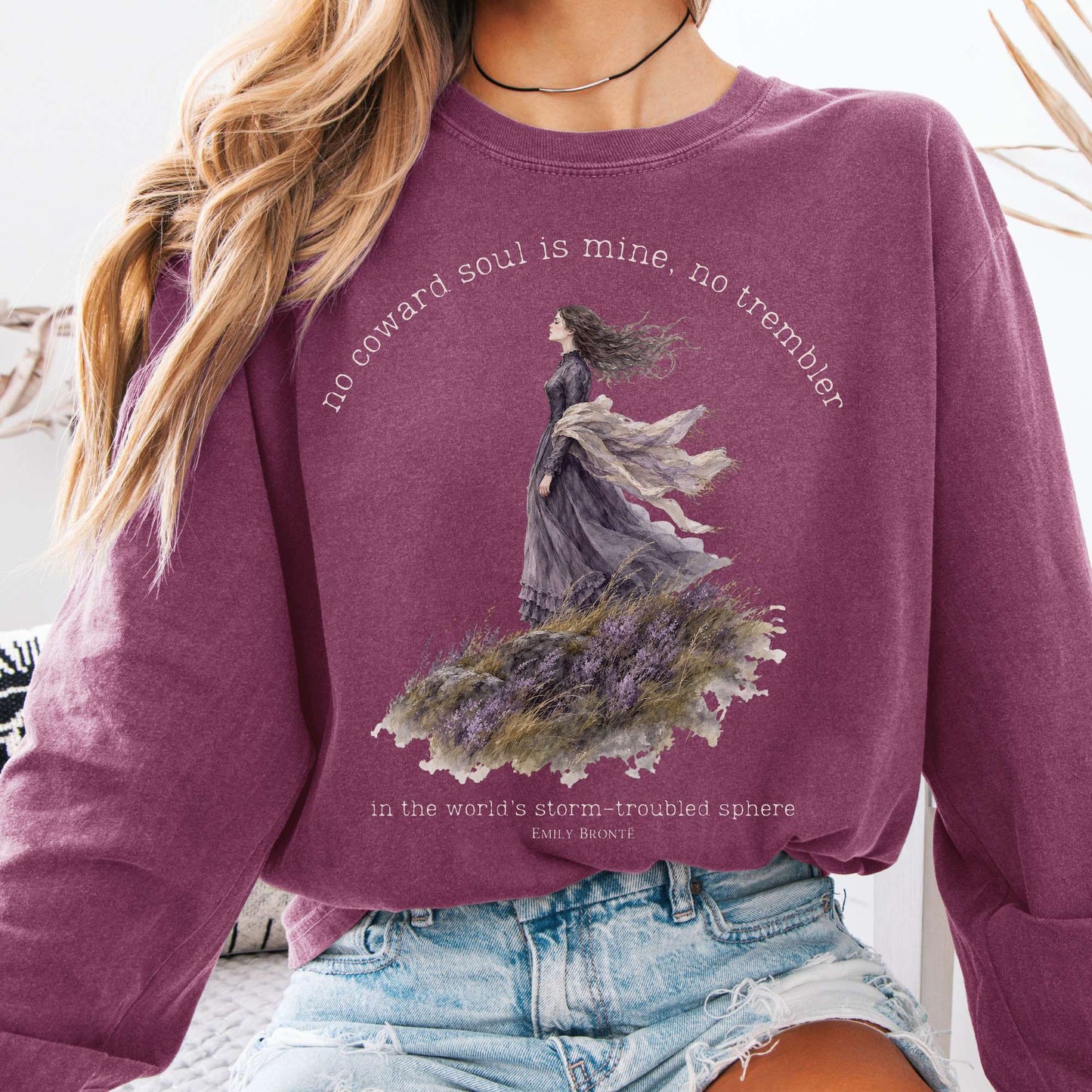 Berry - No Coward Soul Is Mine Emily Brontë Literary Long Sleeve