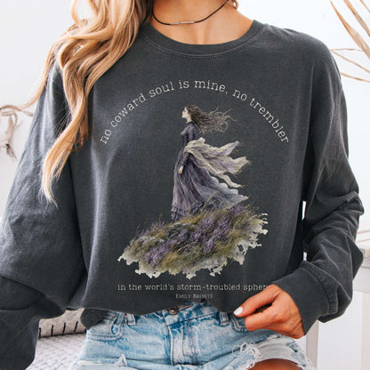 Pepper - No Coward Soul Is Mine Emily Brontë Literary Long Sleeve