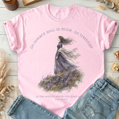 No Coward Soul Is Mine Emily Brontë Literary T-Shirt