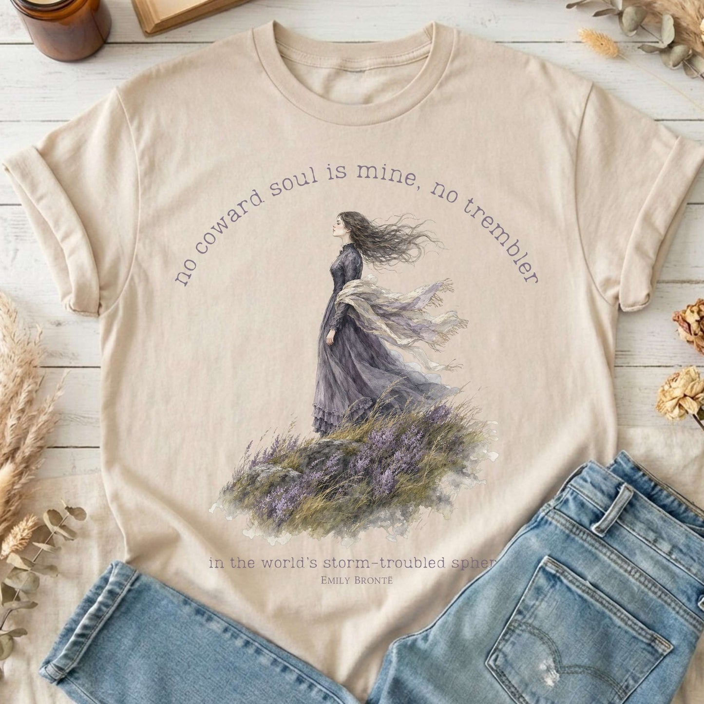 No Coward Soul Is Mine Emily Brontë Literary T-Shirt