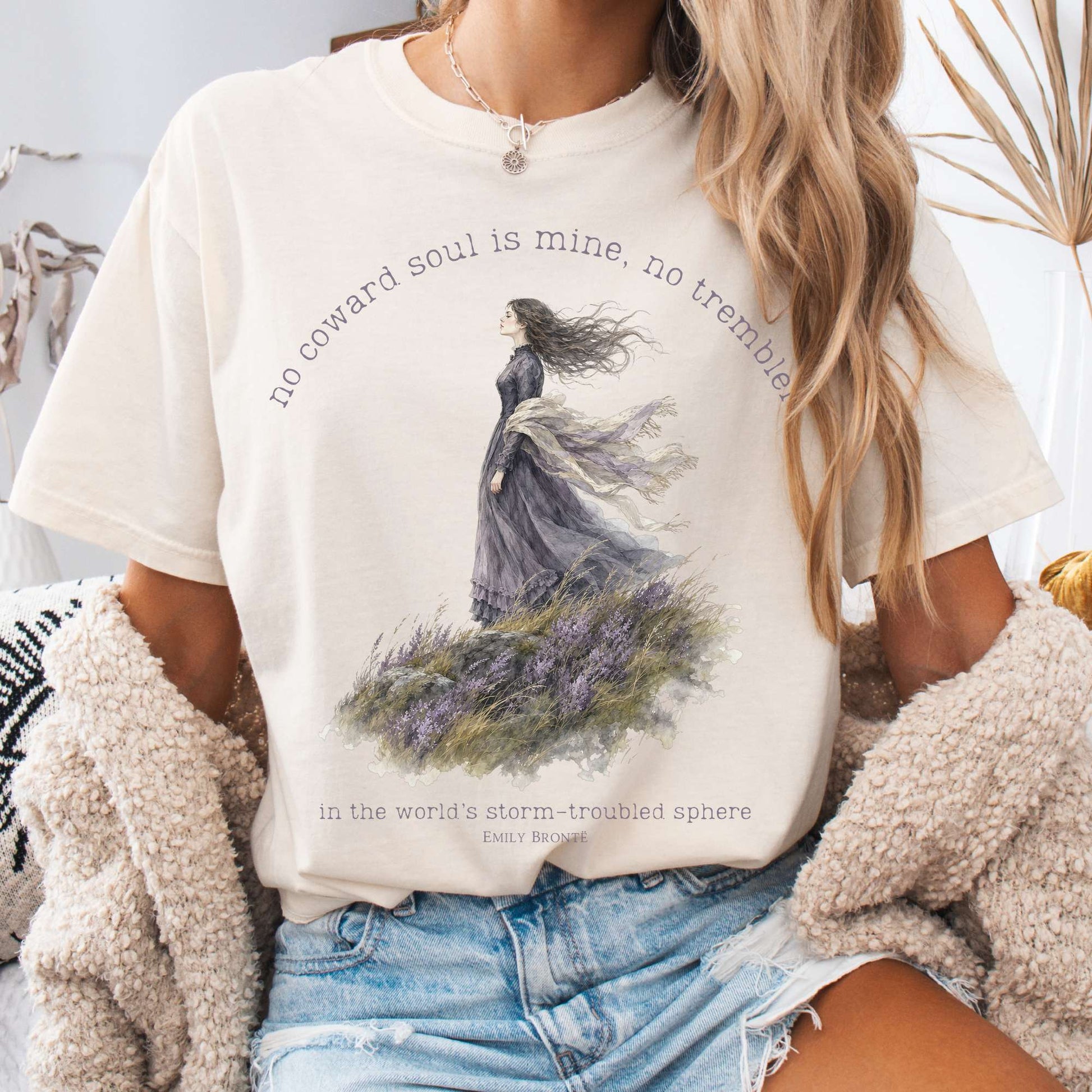 Ivory - No Coward Soul Is Mine Emily Brontë Literary T-Shirt