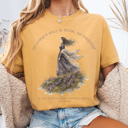 Mustard - No Coward Soul Is Mine Emily Brontë Literary T-Shirt