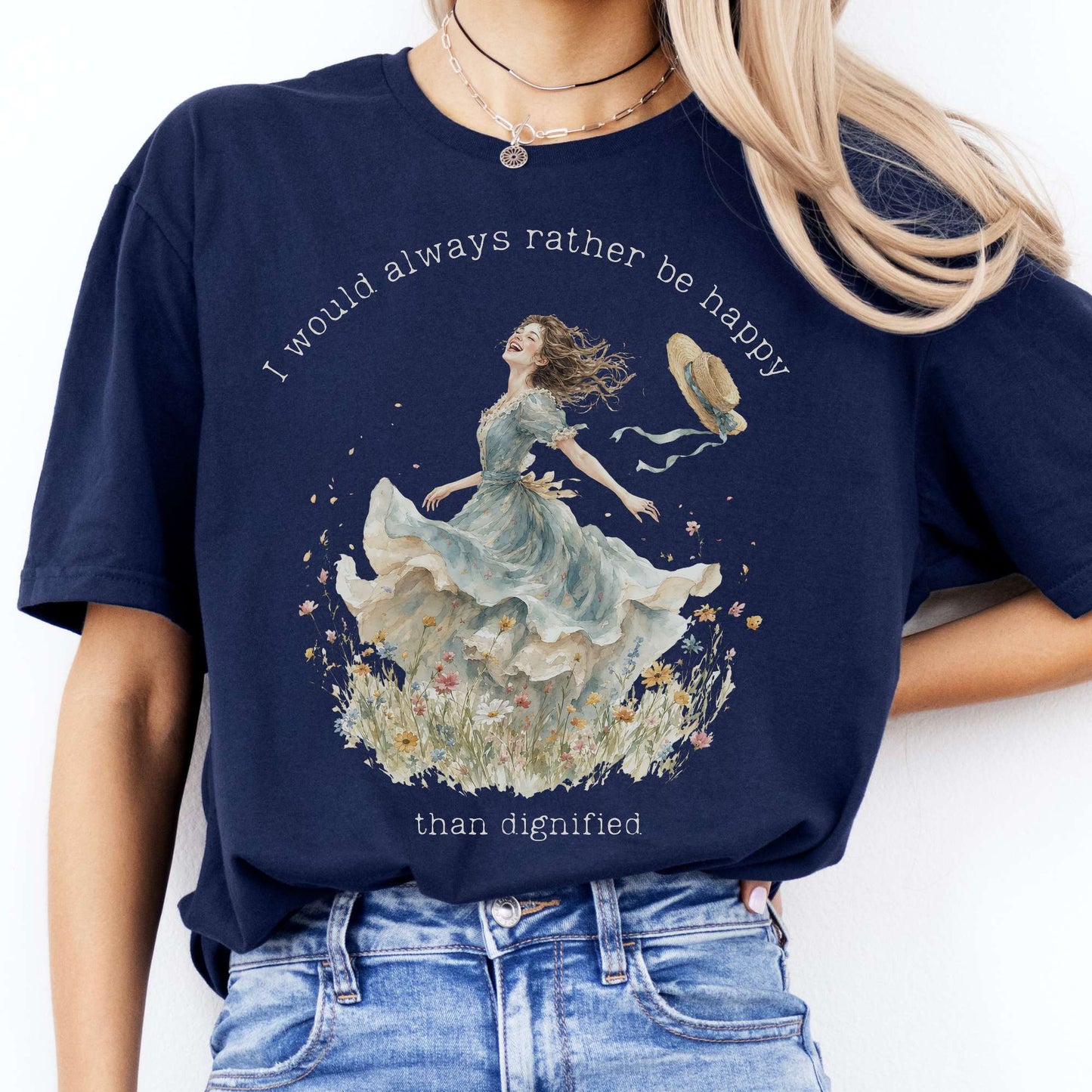 I Would Always Rather Be Happy Charlotte Brontë Literary T-Shirt