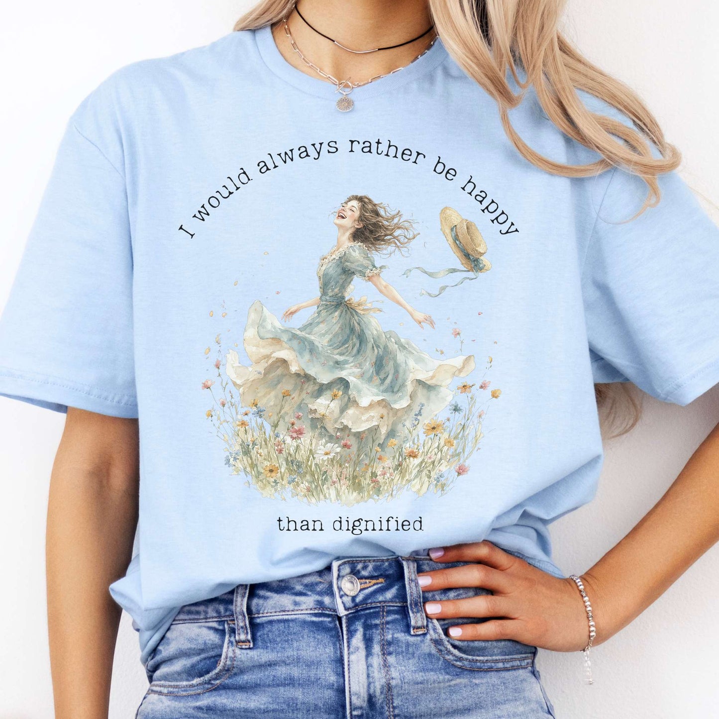 I Would Always Rather Be Happy Charlotte Brontë Literary T-Shirt