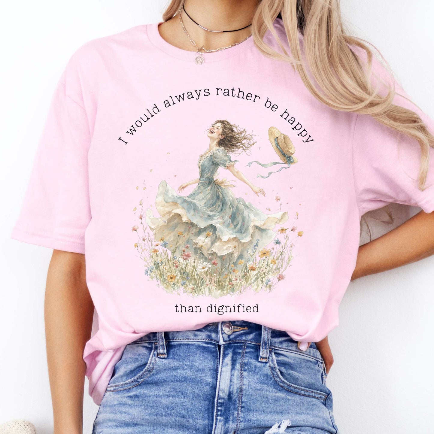 I Would Always Rather Be Happy Charlotte Brontë Literary T-Shirt