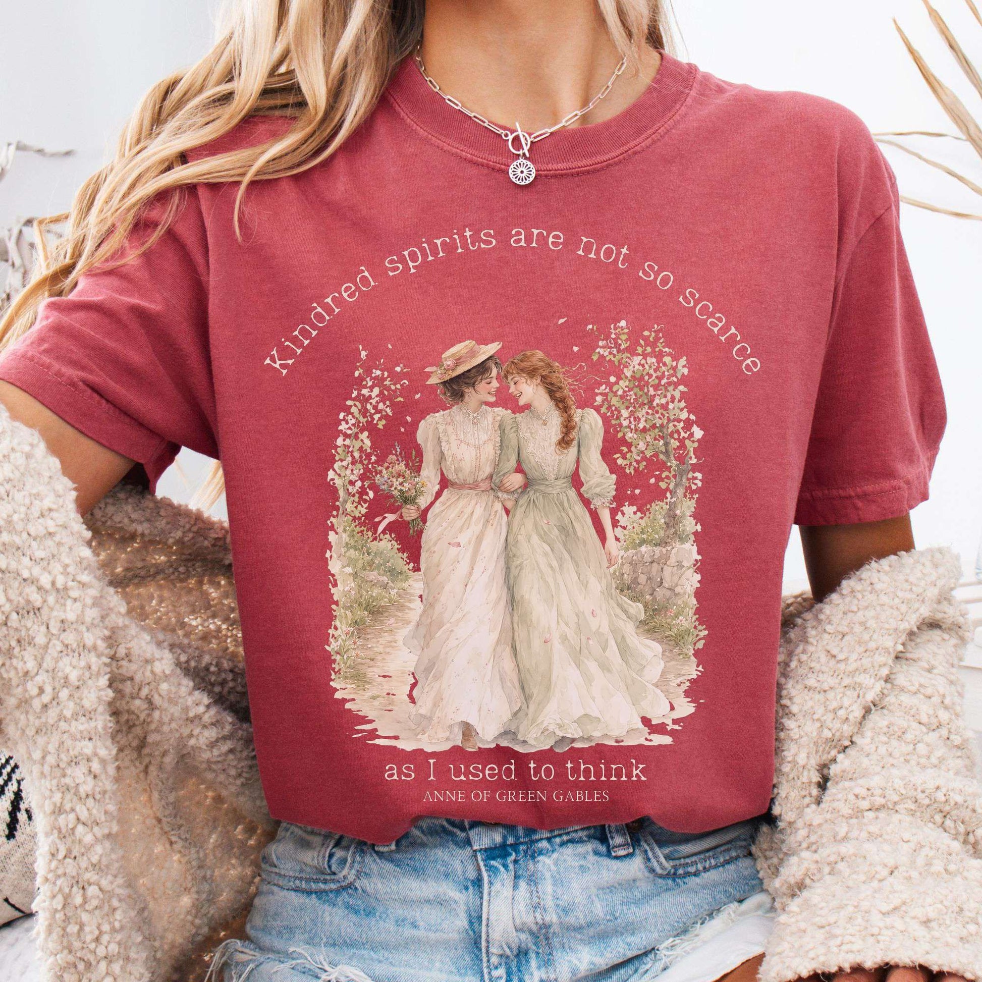 Crimson - Kindred Spirits Anne of Green Gables Literary T-Shirt
