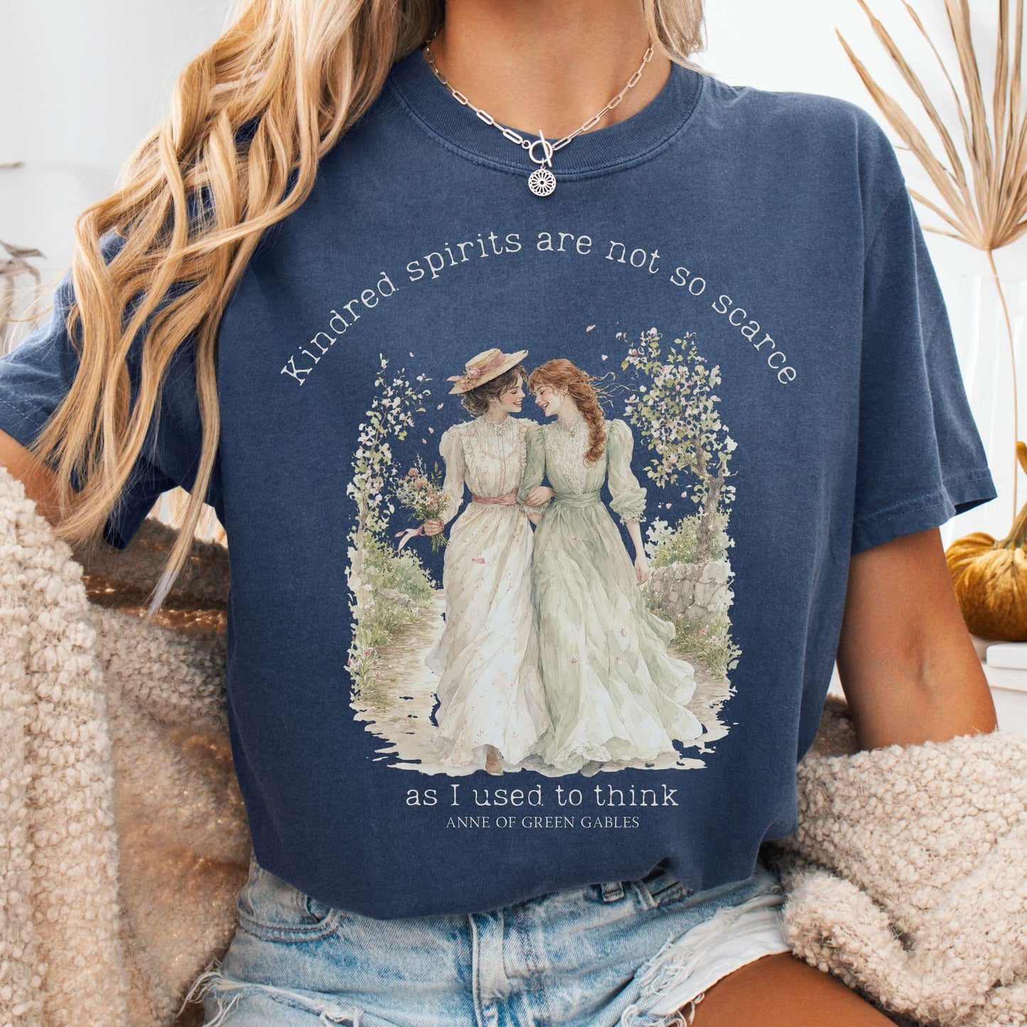 Denim - Kindred Spirits Anne of Green Gables Literary T-Shirt