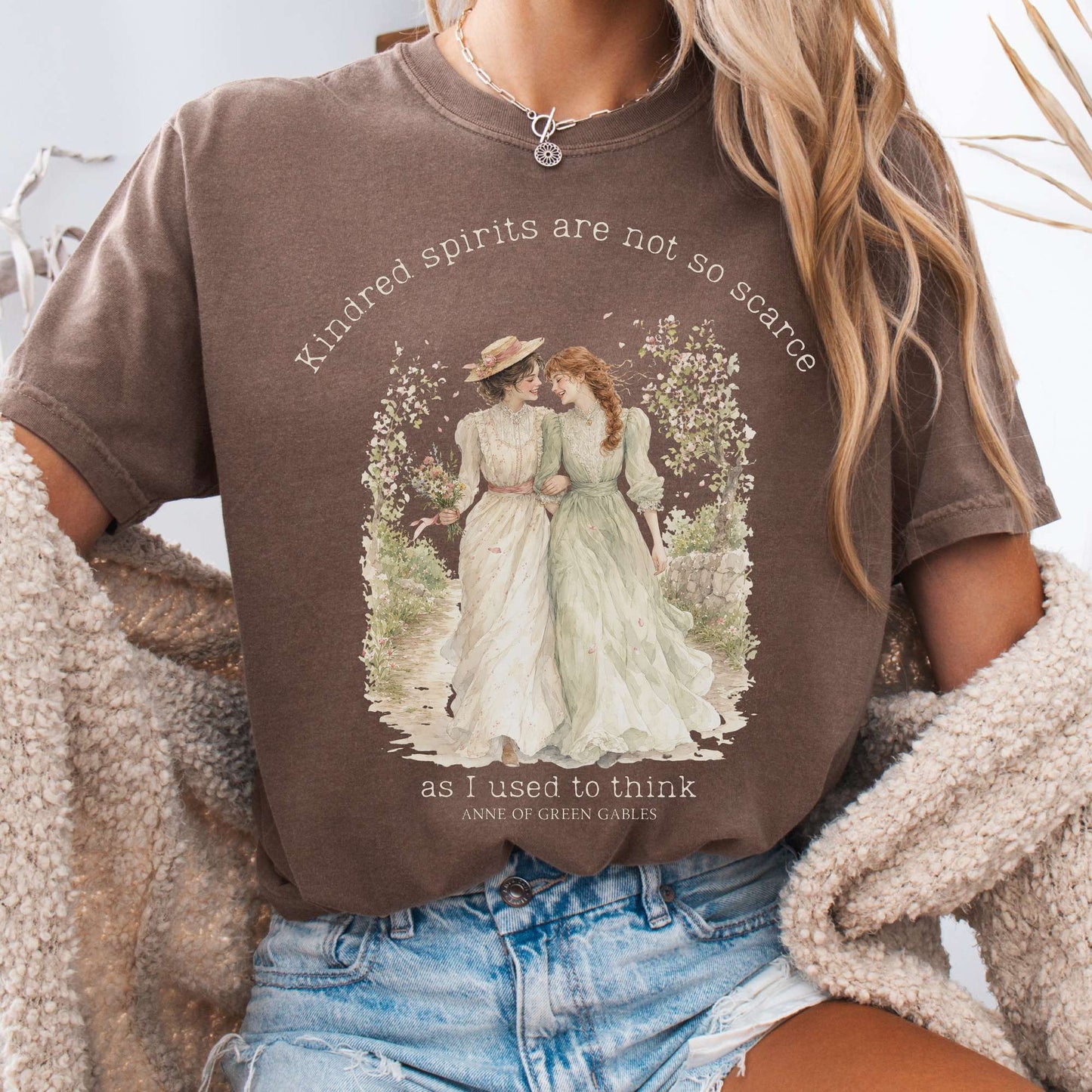 Espresso - Kindred Spirits Anne of Green Gables Literary T-Shirt
