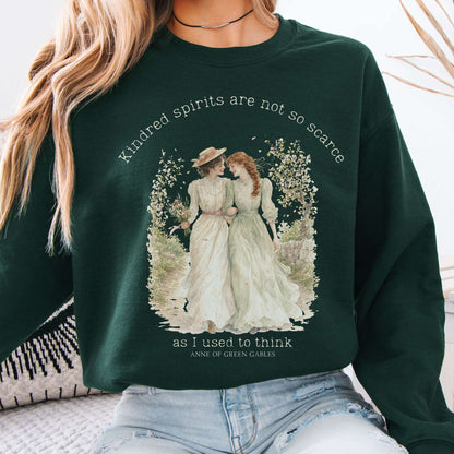 Forest Green - Kindred Spirits Anne of Green Gables Literary Crewneck Sweatshirt