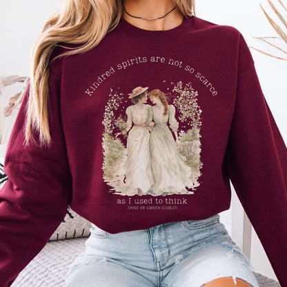 Maroon - Kindred Spirits Anne of Green Gables Literary Crewneck Sweatshirt