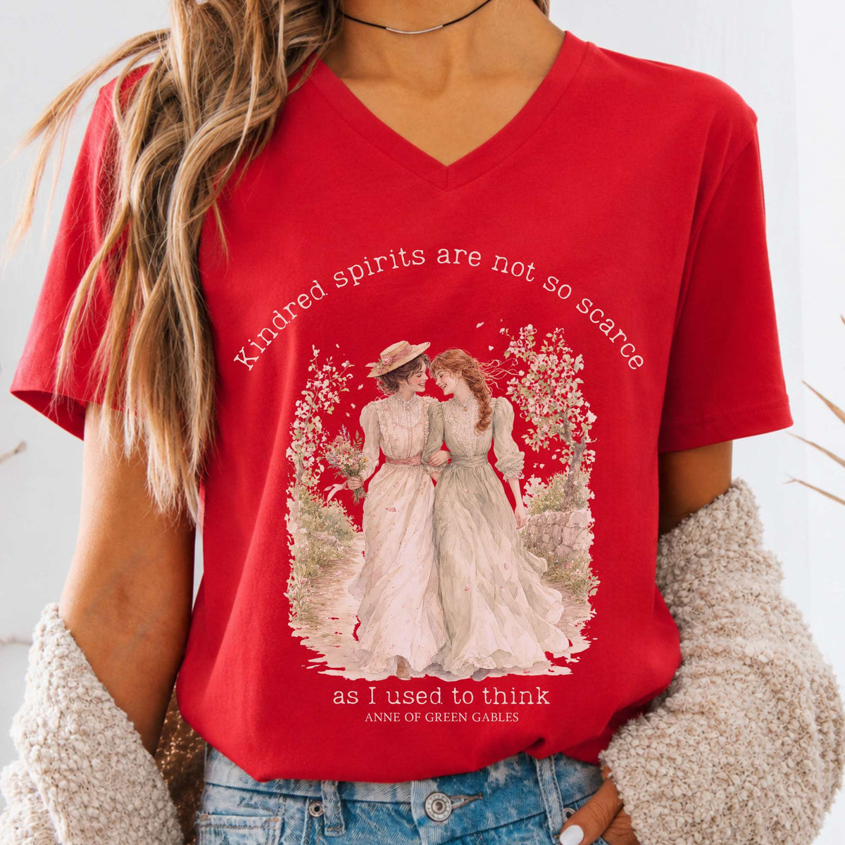 Kindred Spirits Anne of Green Gables Literary V-Neck
