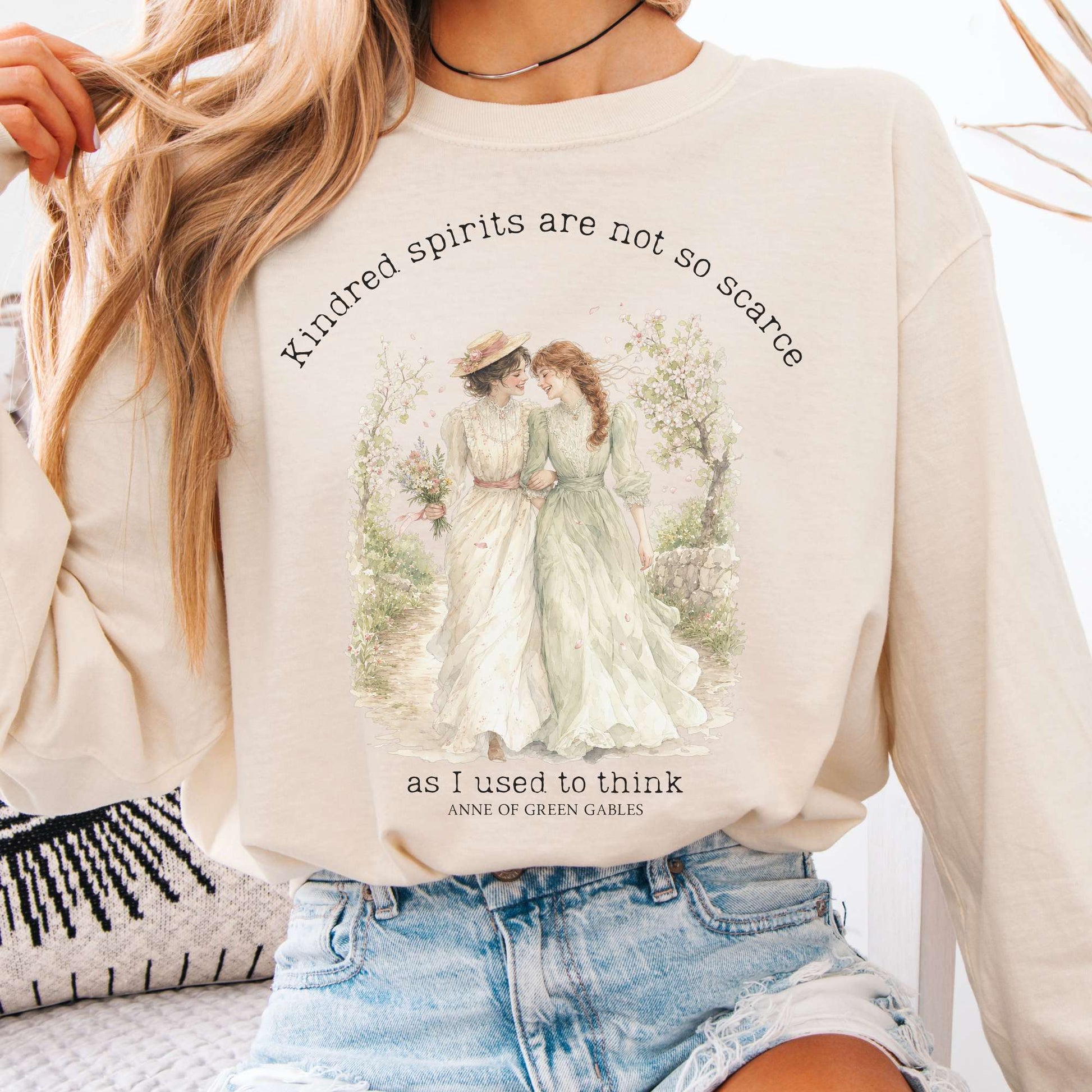 Ivory - Kindred Spirits Anne of Green Gables Literary Long Sleeve