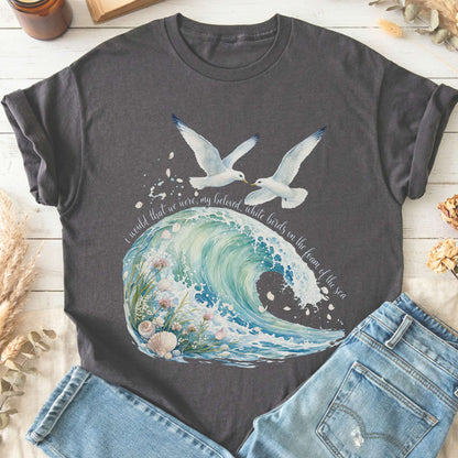 I Would That We Were White Birds W.B. Yeats Literary T-Shirt