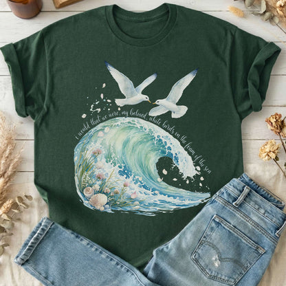 I Would That We Were White Birds W.B. Yeats Literary T-Shirt