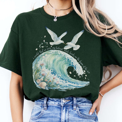 I Would That We Were White Birds W.B. Yeats Literary T-Shirt