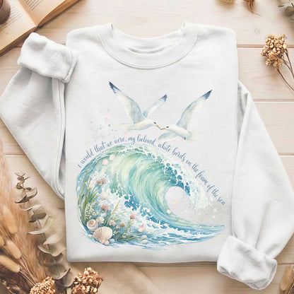 I Would That We Were White Birds W.B. Yeats Literary Sweatshirt
