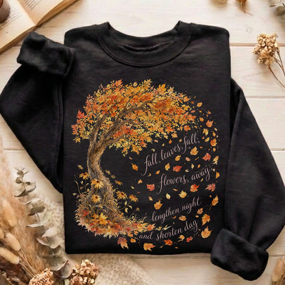 Fall Leaves Emily Brontë Literary Sweatshirt