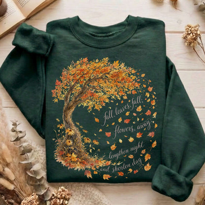 Fall Leaves Emily Brontë Literary Sweatshirt
