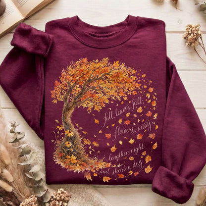 Fall Leaves Emily Brontë Literary Sweatshirt