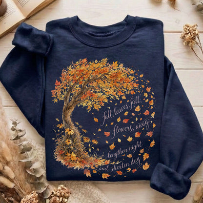 Fall Leaves Emily Brontë Literary Sweatshirt